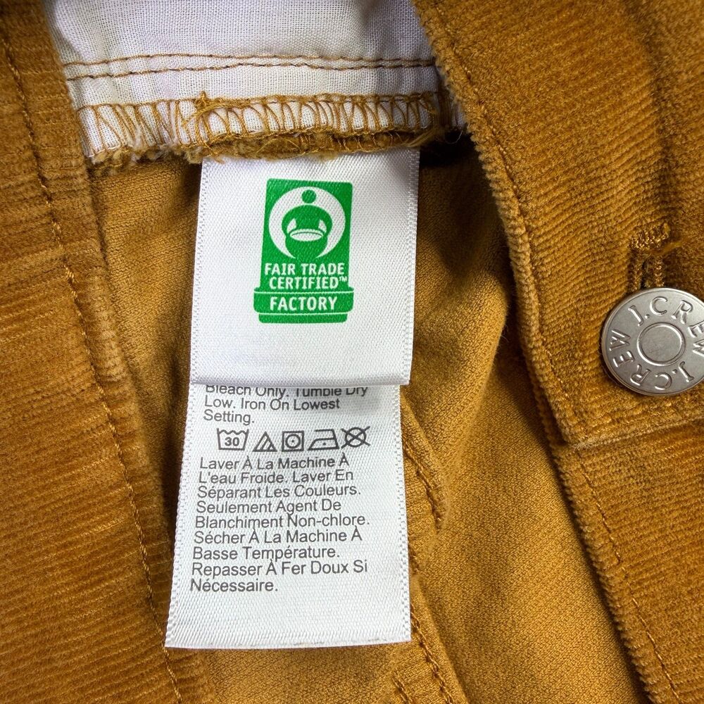 J Crew Corduroy Pants Womens 32x26 Brown Slim Straight Stretch Casual - Picture 3 of 11